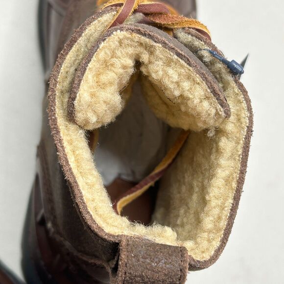 Polo Ralph Lauren Oslo High II Boot Leather Suede Shearling Brown Mens US 8D NWB - Picture 9 of 12